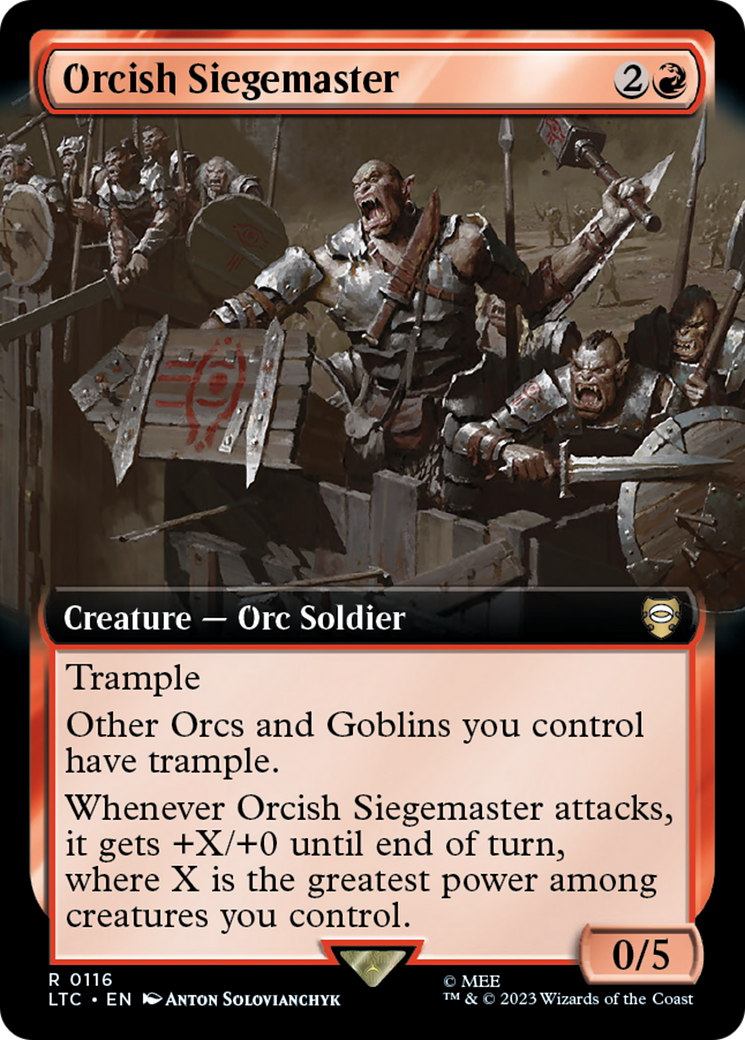 Orcish Siegemaster (Extended Art) [The Lord of the Rings: Tales of Middle-Earth Commander] | Exor Games Dartmouth