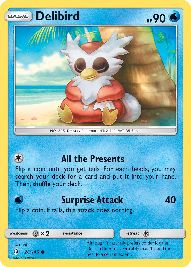 Delibird (26/145) [Sun & Moon: Guardians Rising] | Exor Games Dartmouth