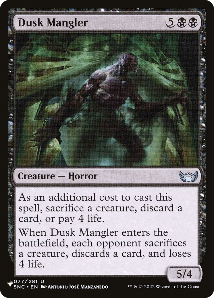 Dusk Mangler [The List] | Exor Games Dartmouth