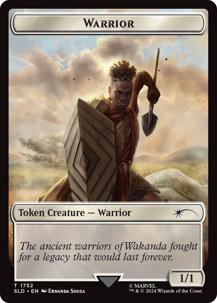 Warrior Token (Rainbow Foil) [Secret Lair Drop Series] | Exor Games Dartmouth