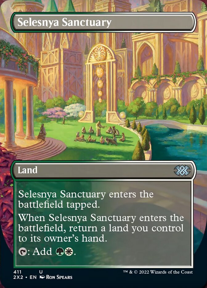 Selesnya Sanctuary (Borderless Alternate Art) [Double Masters 2022] | Exor Games Dartmouth