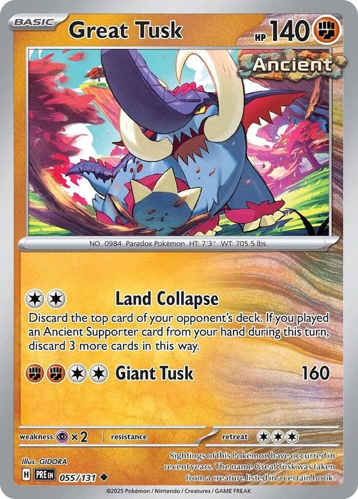 Great Tusk (055/131) [Scarlet & Violet: Prismatic Evolutions] | Exor Games Dartmouth