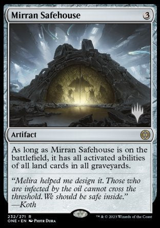 Mirran Safehouse (Promo Pack) [Phyrexia: All Will Be One Promos] | Exor Games Dartmouth