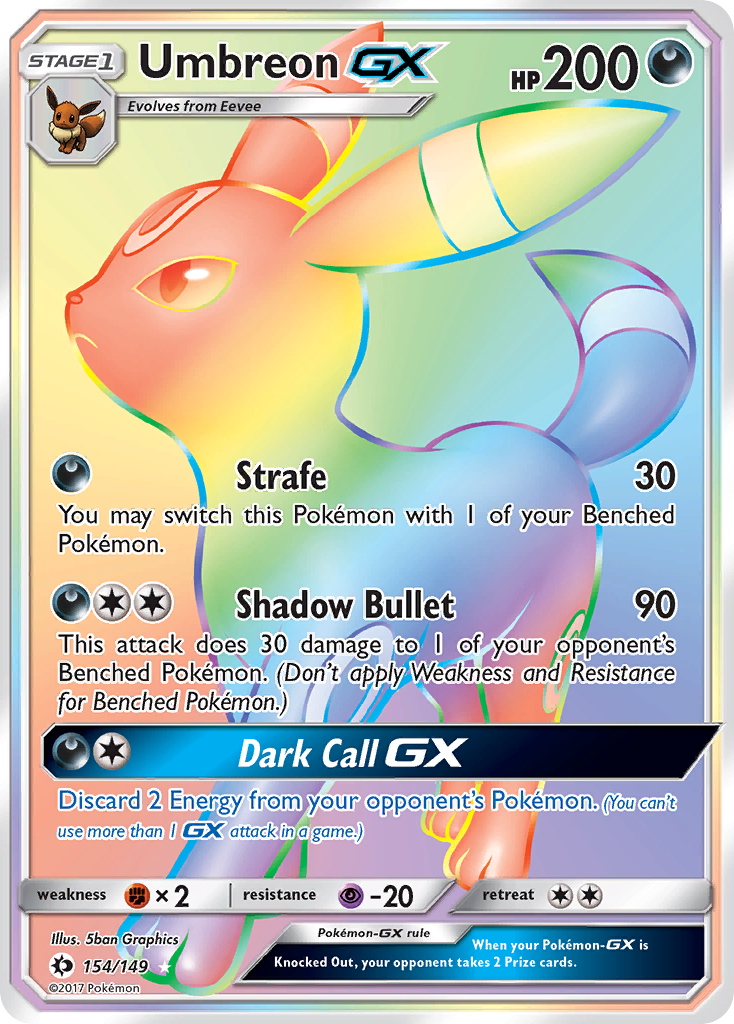 Umbreon GX (154/149) [Sun & Moon: Base Set] | Exor Games Dartmouth