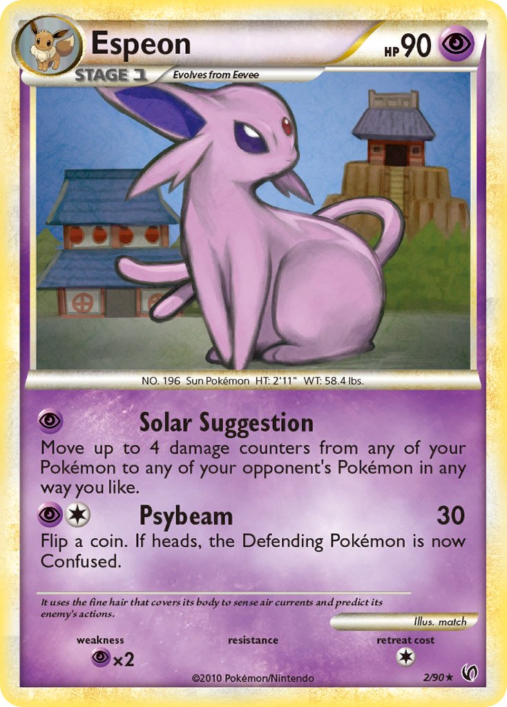 Espeon (2/90) (Cracked Ice Holo) (Theme Deck Exclusive) [HeartGold & SoulSilver: Unleashed] | Exor Games Dartmouth