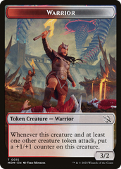 Warrior // Wrenn and Realmbreaker Emblem Double-Sided Token [March of the Machine Tokens] | Exor Games Dartmouth