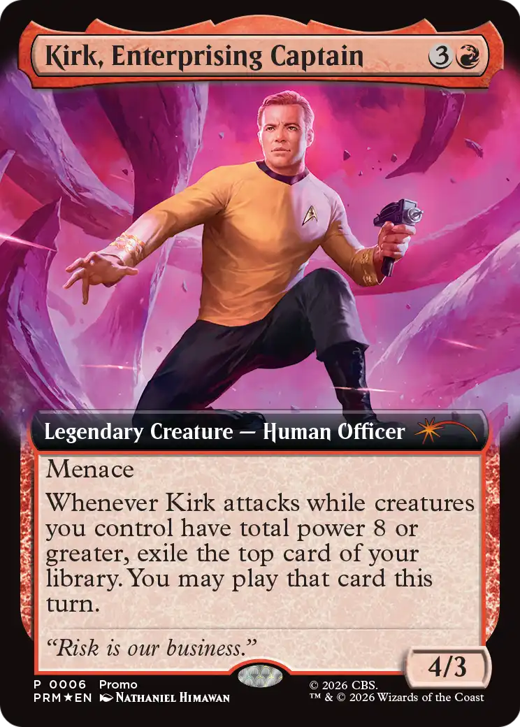 Kirk, Enterprising Captain (Extended Art) [Media Promos] | Exor Games Dartmouth