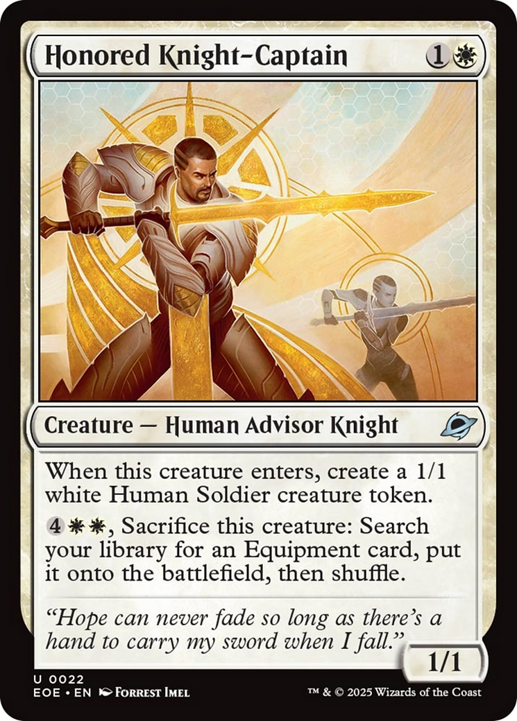 Honored Knight-Captain [Edge of Eternities] | Exor Games Dartmouth
