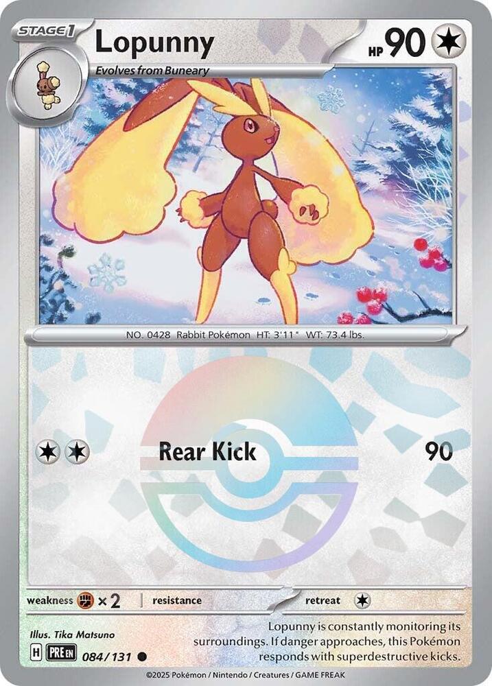 Lopunny (084/131) (Poke Ball Pattern) [Scarlet & Violet: Prismatic Evolutions] | Exor Games Dartmouth