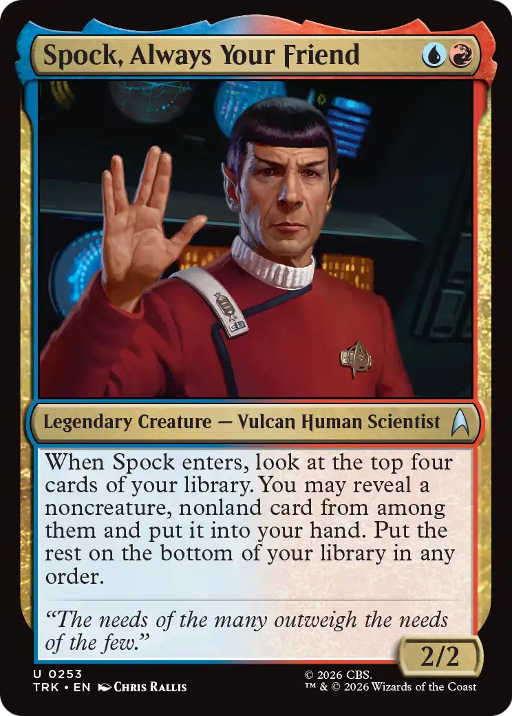 Spock, Always Your Friend [Star Trek] | Exor Games Dartmouth