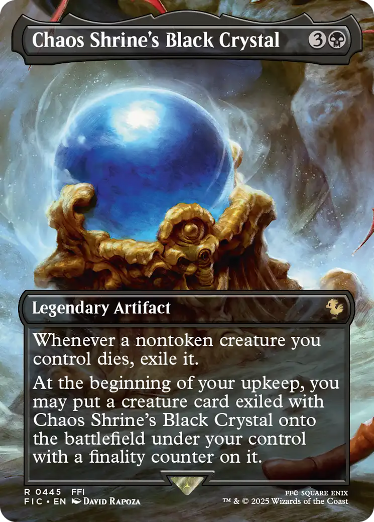 Chaos Shrine's Black Crystal (Borderless) [FINAL FANTASY Commander] | Exor Games Dartmouth