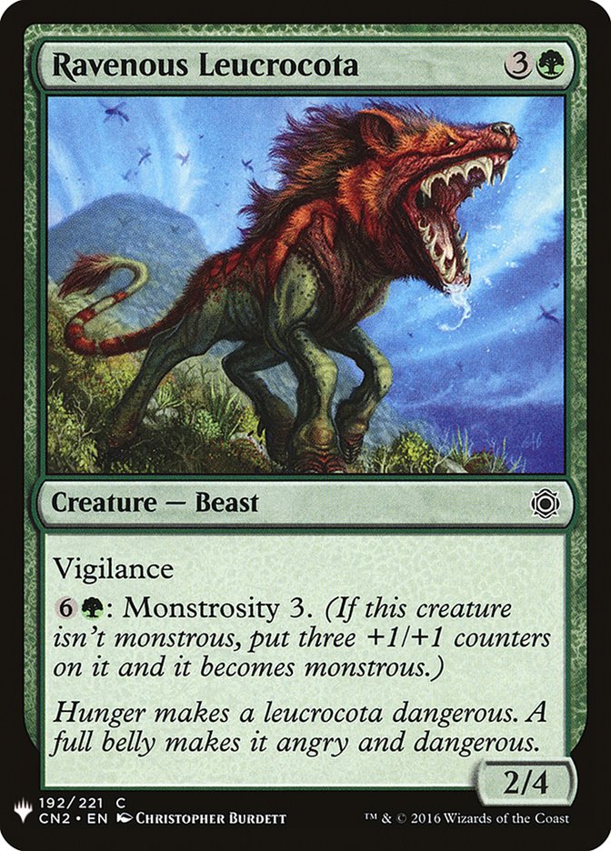 Ravenous Leucrocota [Mystery Booster] | Exor Games Dartmouth