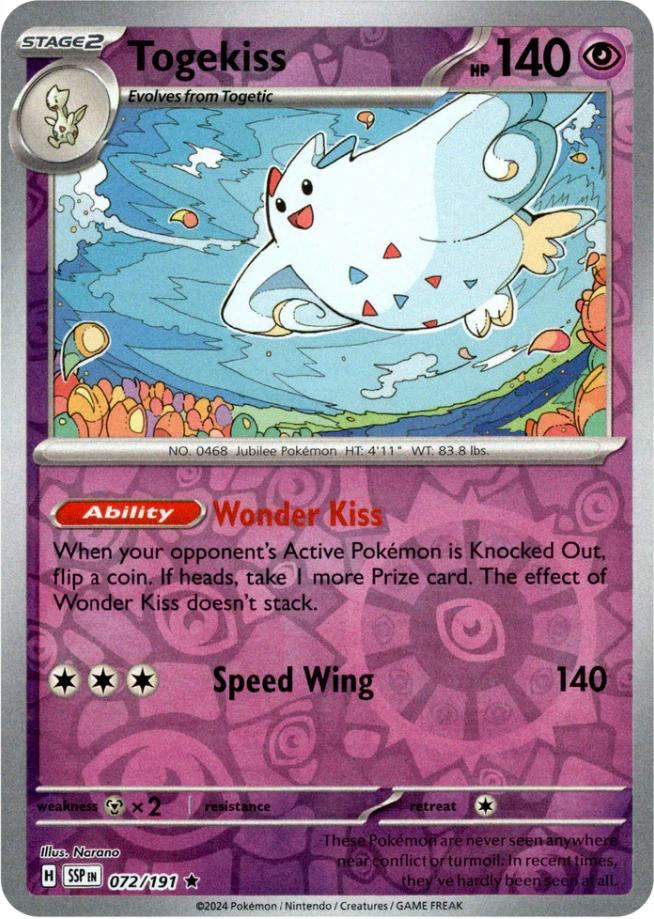 Togekiss (072/191) [Scarlet & Violet: Surging Sparks] | Exor Games Dartmouth