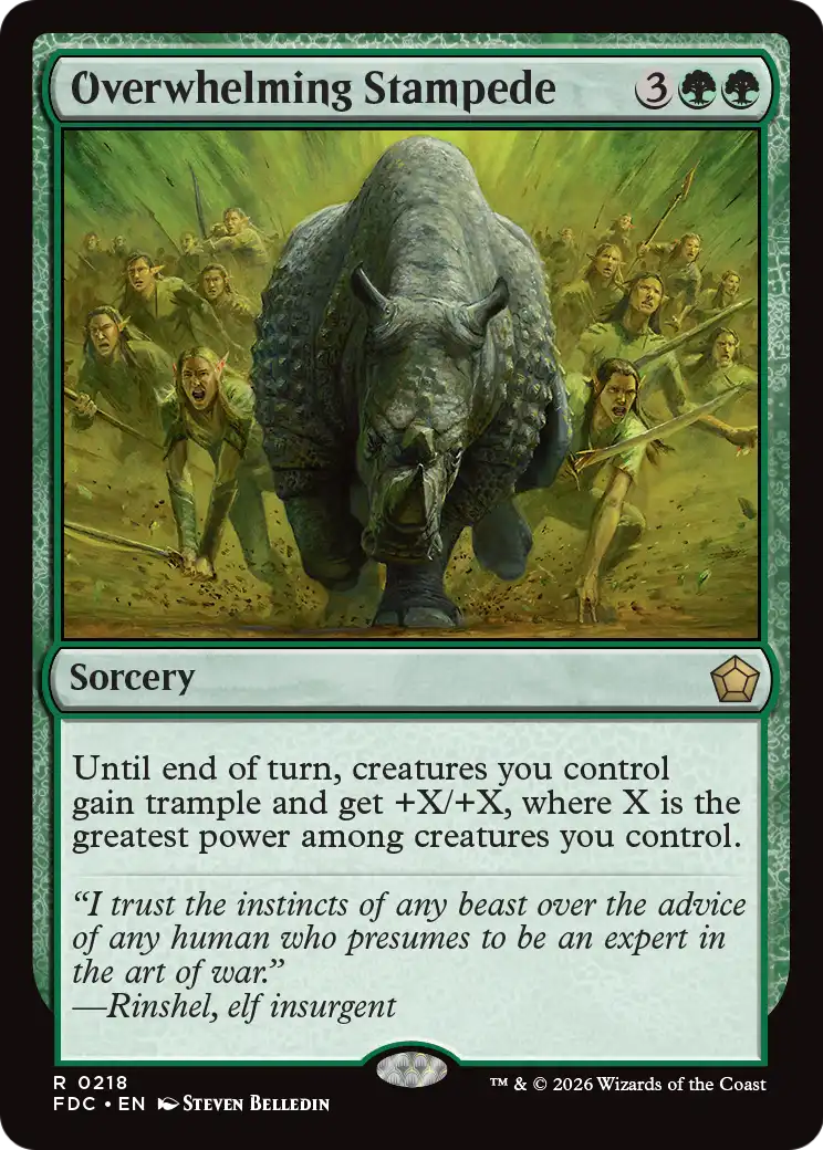 Overwhelming Stampede [Foundations Commander] | Exor Games Dartmouth