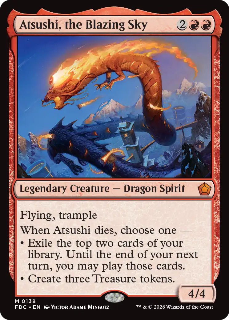 Atsushi, the Blazing Sky [Foundations Commander] | Exor Games Dartmouth