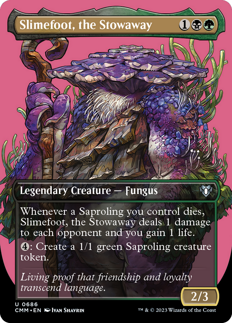 Slimefoot, the Stowaway (Borderless Profile) [Commander Masters] | Exor Games Dartmouth