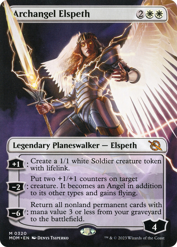 Archangel Elspeth (Borderless Alternate Art) [March of the Machine] | Exor Games Dartmouth