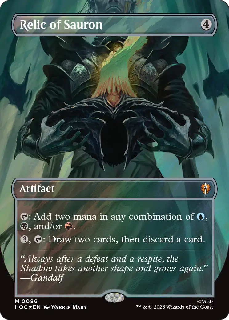 Relic of Sauron (Borderless) (Surge Foil) [The Hobbit: Eternal-Legal] | Exor Games Dartmouth