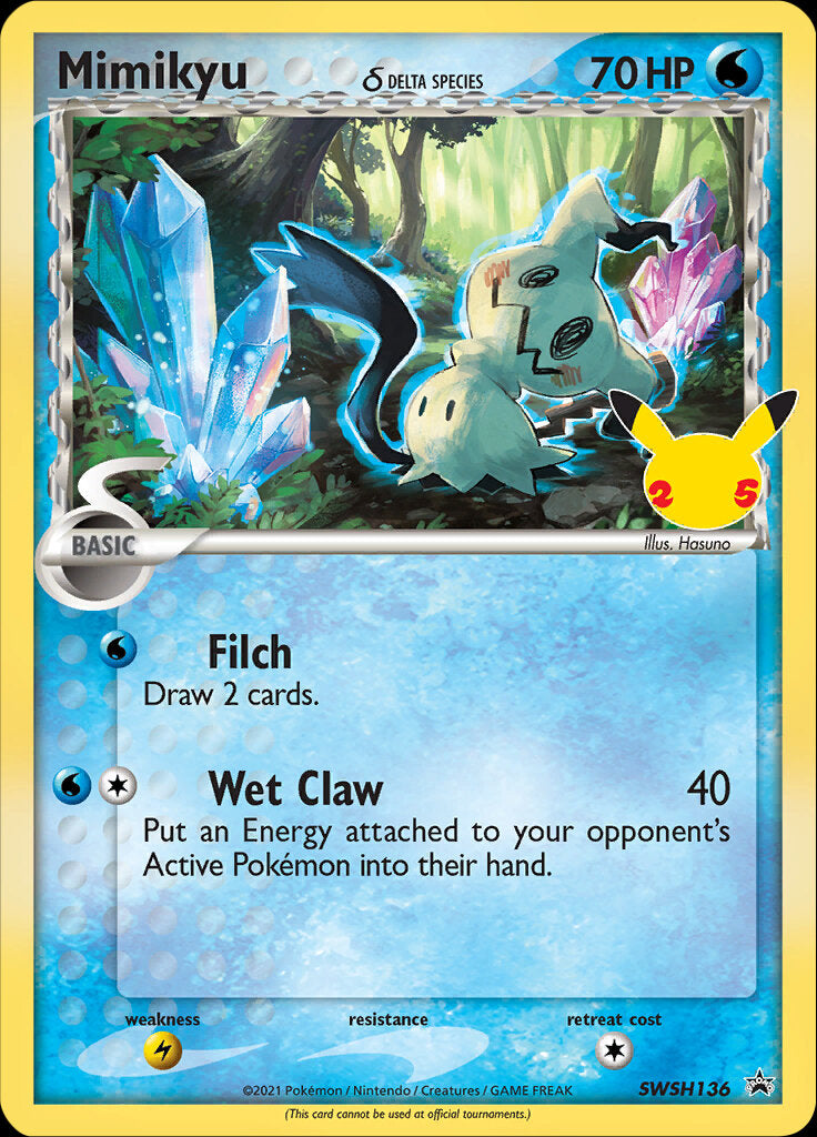 Mimikyu (SWSH136) (Delta Species) (Jumbo Card) [Sword & Shield: Black Star Promos] | Exor Games Dartmouth