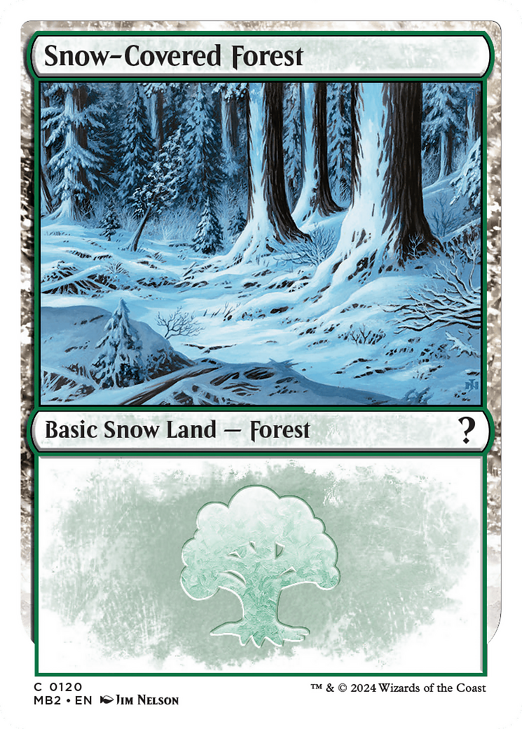 Snow-Covered Forest (White Border) [Mystery Booster 2] | Exor Games Dartmouth