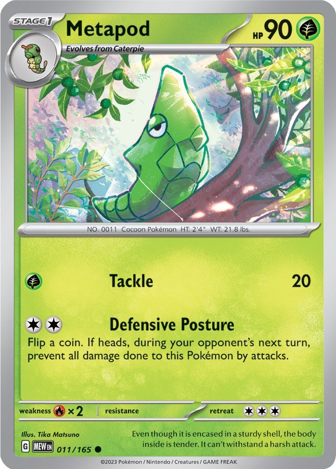 Metapod (011/165) [Scarlet & Violet: 151] | Exor Games Dartmouth