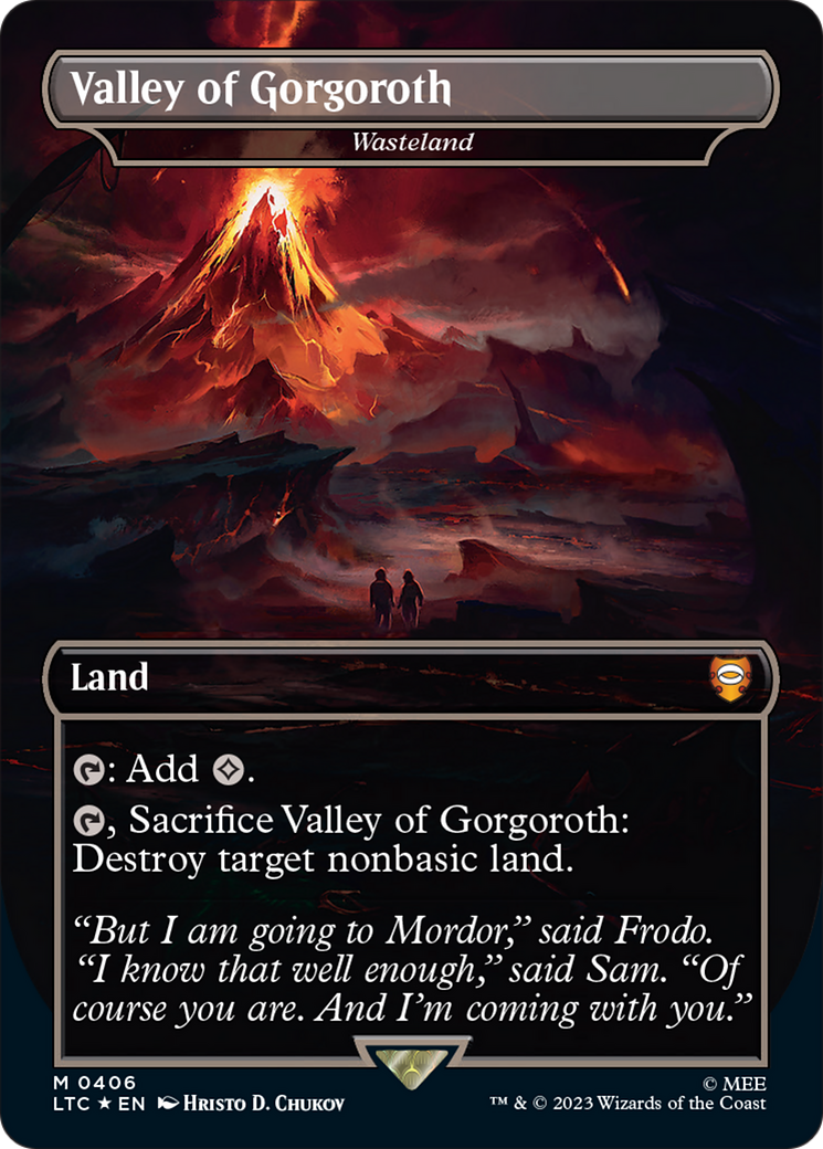 Valley of Gorgoroth - Wasteland (Surge Foil Realms and Relics) [The Lord of the Rings: Tales of Middle-Earth Commander] | Exor Games Dartmouth