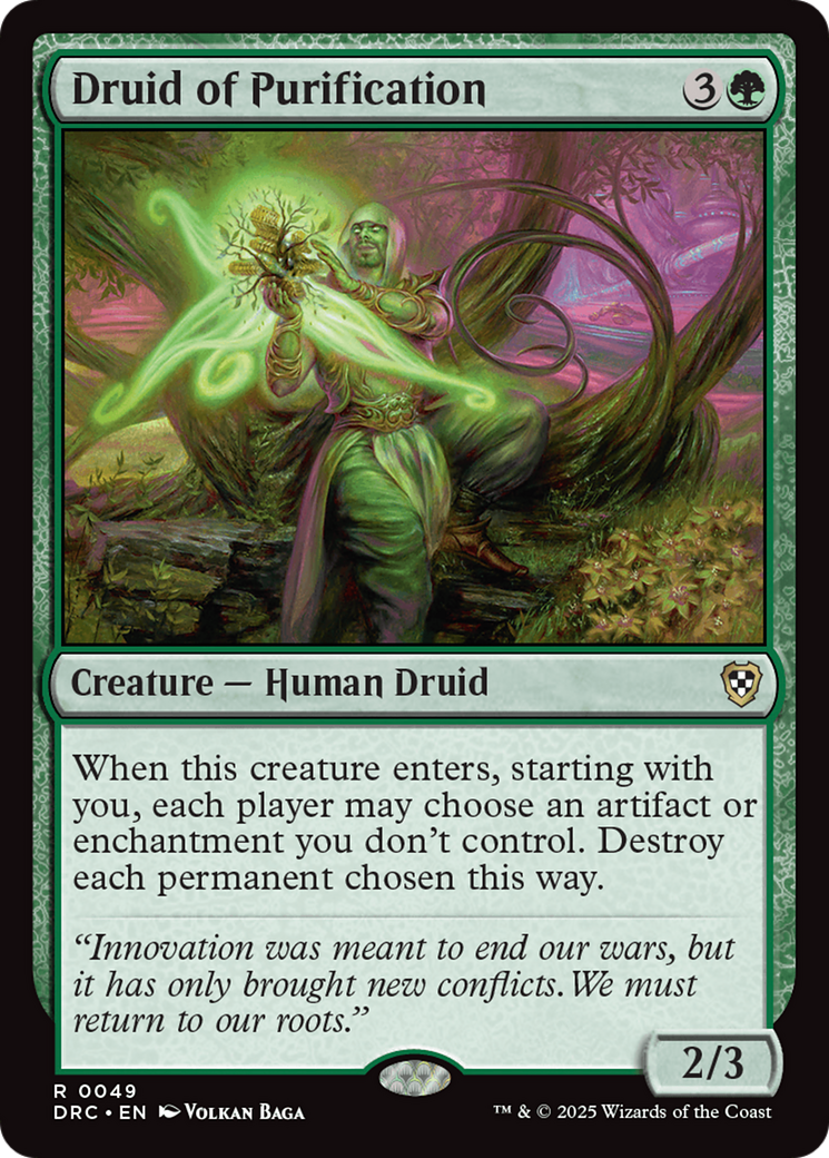 Druid of Purification [Aetherdrift Commander] | Exor Games Dartmouth