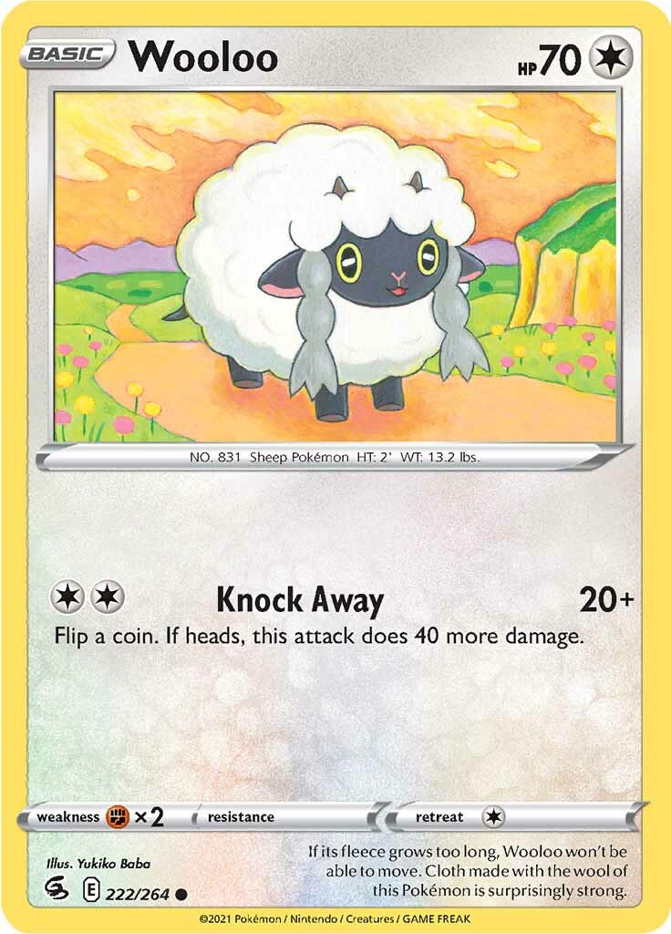 Wooloo (222/264) [Sword & Shield: Fusion Strike] | Exor Games Dartmouth