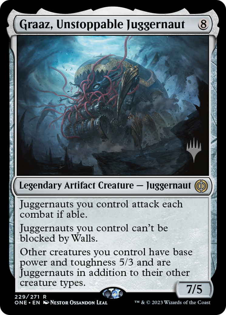Graaz, Unstoppable Juggernaut (Promo Pack) [Phyrexia: All Will Be One Promos] | Exor Games Dartmouth