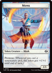 Dragon Illusion // Monk Double-Sided Token [Tarkir: Dragonstorm Commander Tokens] | Exor Games Dartmouth