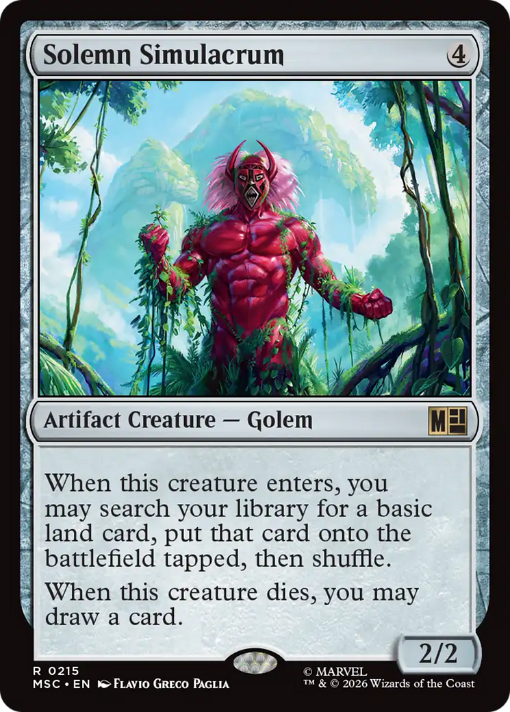 Solemn Simulacrum (Surge Foil) [Marvel Super Heroes Commander] | Exor Games Dartmouth