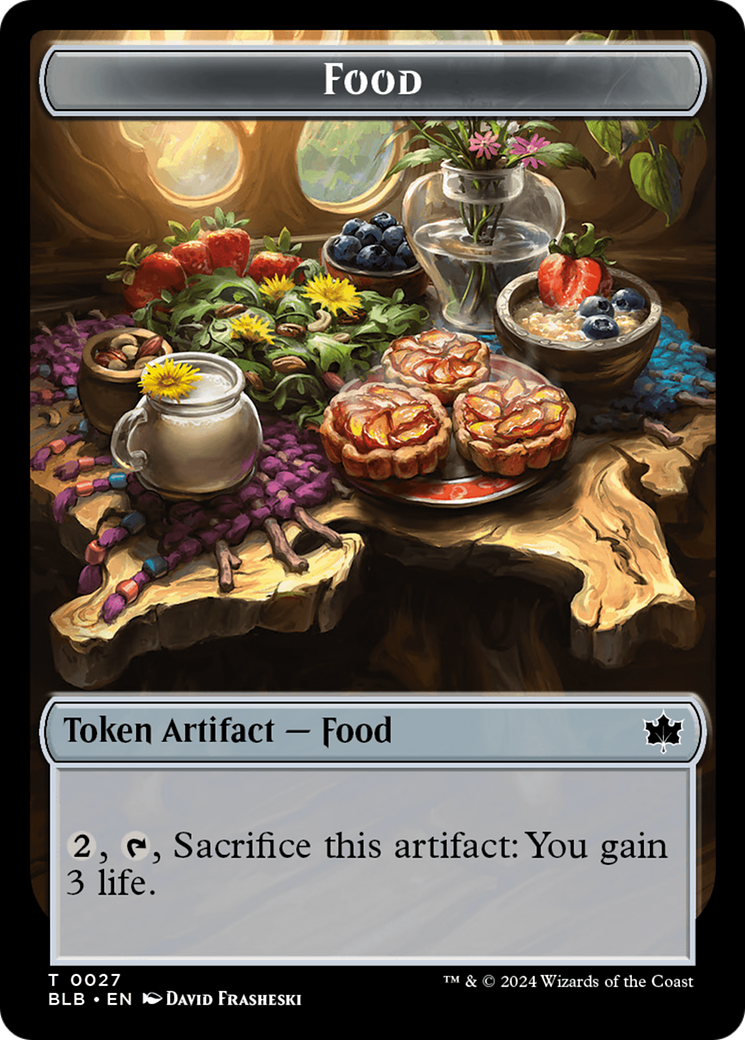 Food // Pawpatch Recruit Double-Sided Token [Bloomburrow Tokens] | Exor Games Dartmouth