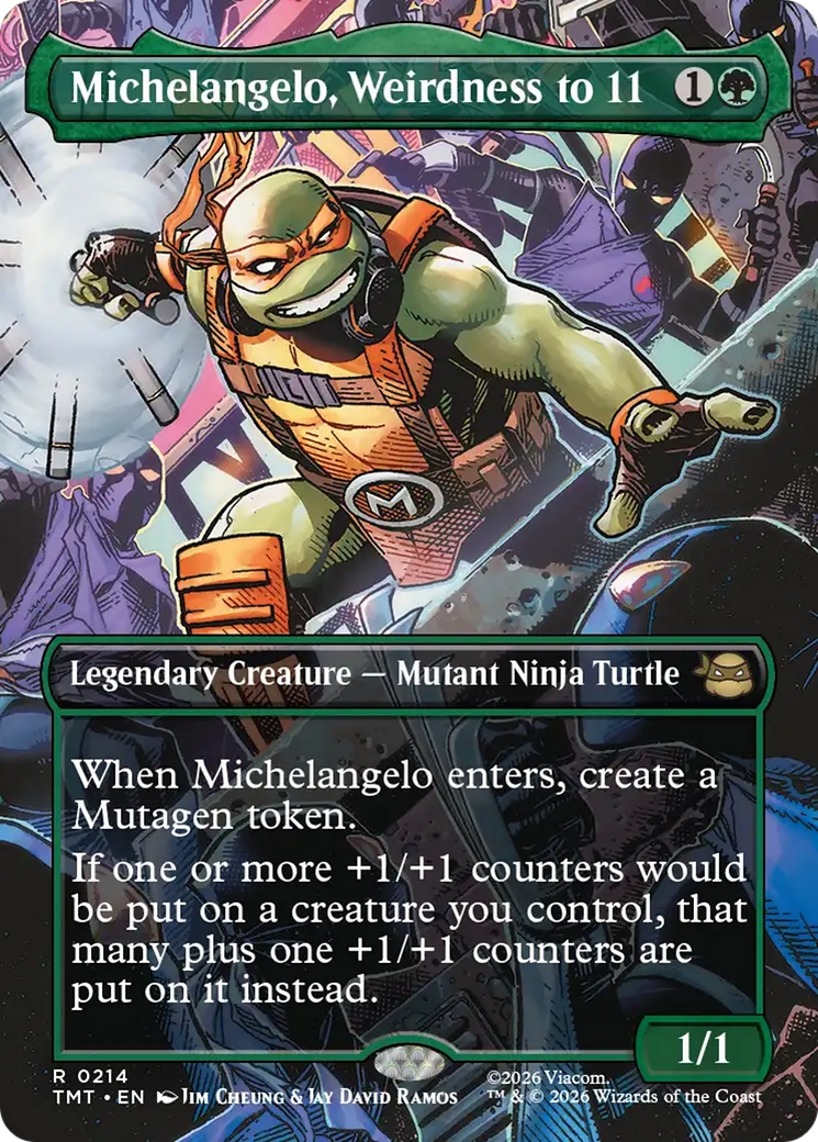 Michelangelo, Weirdness to 11 (Borderless) [Teenage Mutant Ninja Turtles] | Exor Games Dartmouth