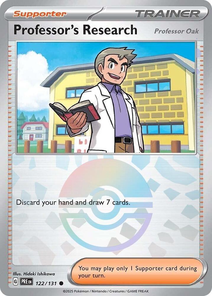 Professor's Research (122/131) [Professor Oak] (Poke Ball Pattern) [Scarlet & Violet: Prismatic Evolutions] | Exor Games Dartmouth
