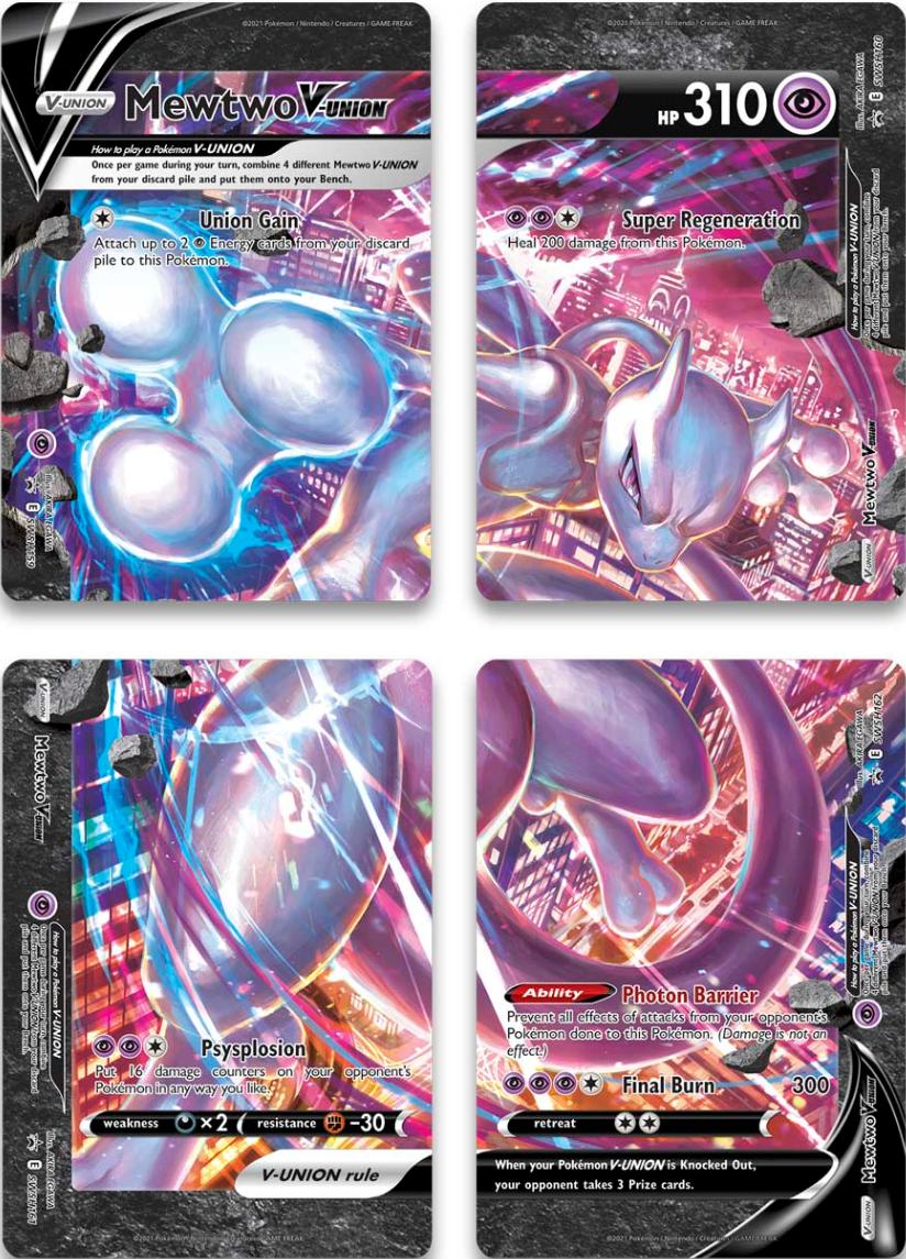 Mewtwo V-Union (Set of 4) [Sword & Shield: Black Star Promos] | Exor Games Dartmouth