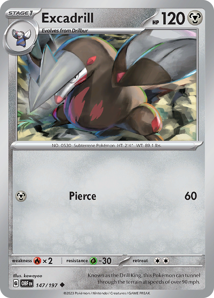 Excadrill (147/197) [Scarlet & Violet: Obsidian Flames] | Exor Games Dartmouth