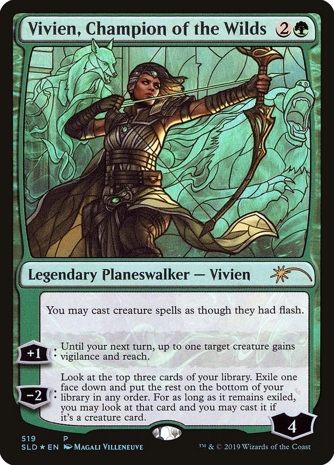 Vivien, Champion of the Wilds (Stained Glass) [Secret Lair Drop Promos] | Exor Games Dartmouth