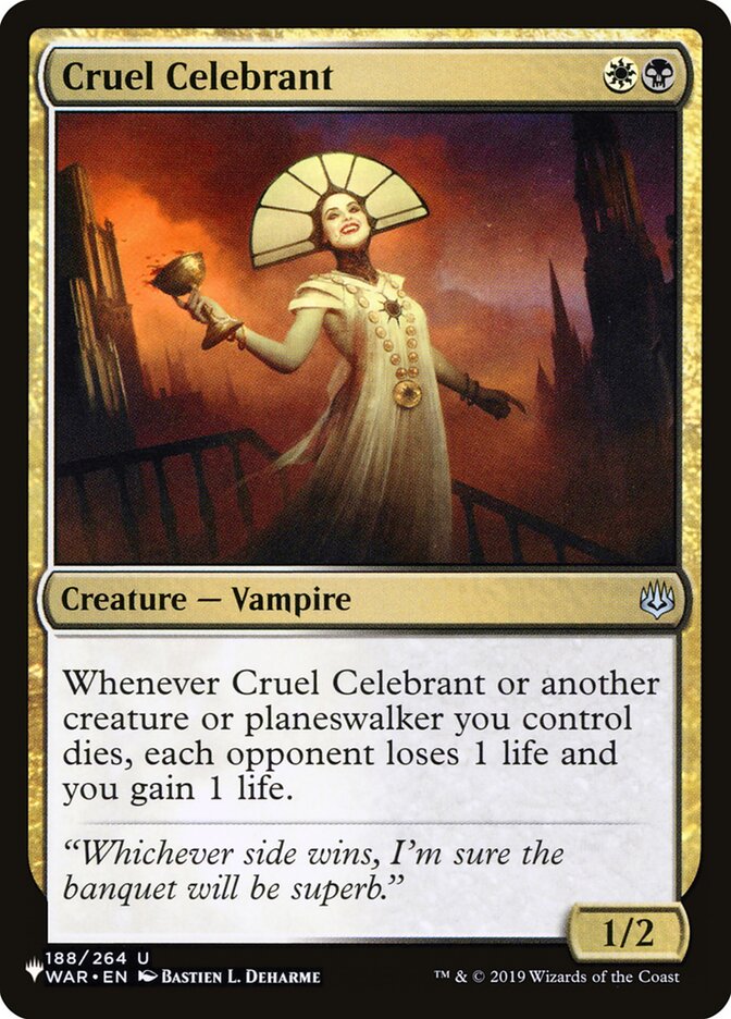 Cruel Celebrant [The List] | Exor Games Dartmouth