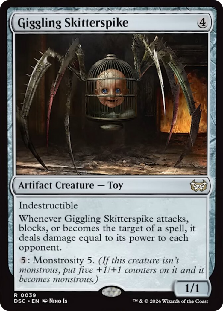 Giggling Skitterspike (Extended Art) [Duskmourn: House of Horror Commander] | Exor Games Dartmouth