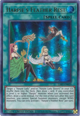 Harpie's Feather Rest [LART-EN029] Ultra Rare | Exor Games Dartmouth