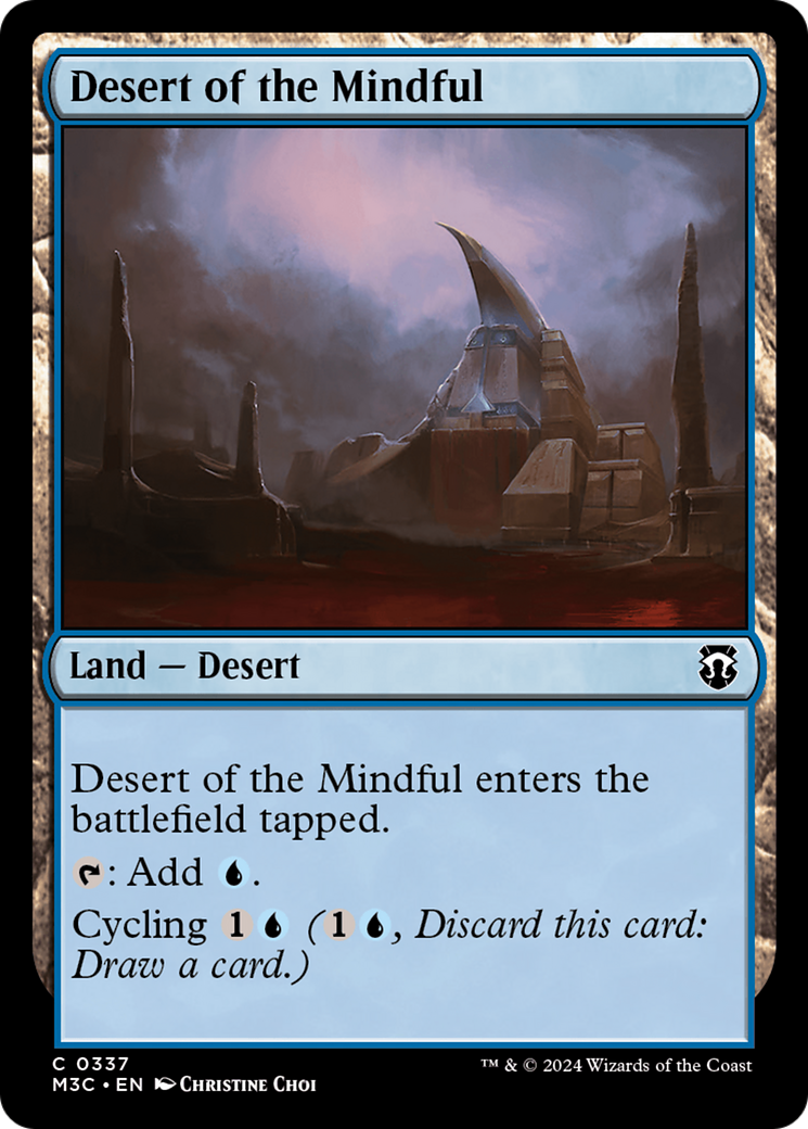 Desert of the Mindful (Ripple Foil) [Modern Horizons 3 Commander] | Exor Games Dartmouth