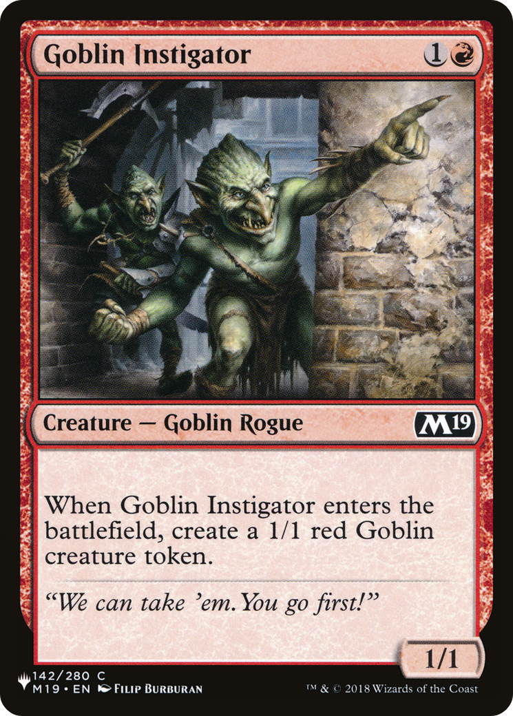 Goblin Instigator [The List Reprints] | Exor Games Dartmouth