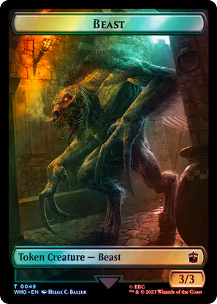 Copy // Beast Double-Sided Token (Surge Foil) [Doctor Who Tokens] | Exor Games Dartmouth