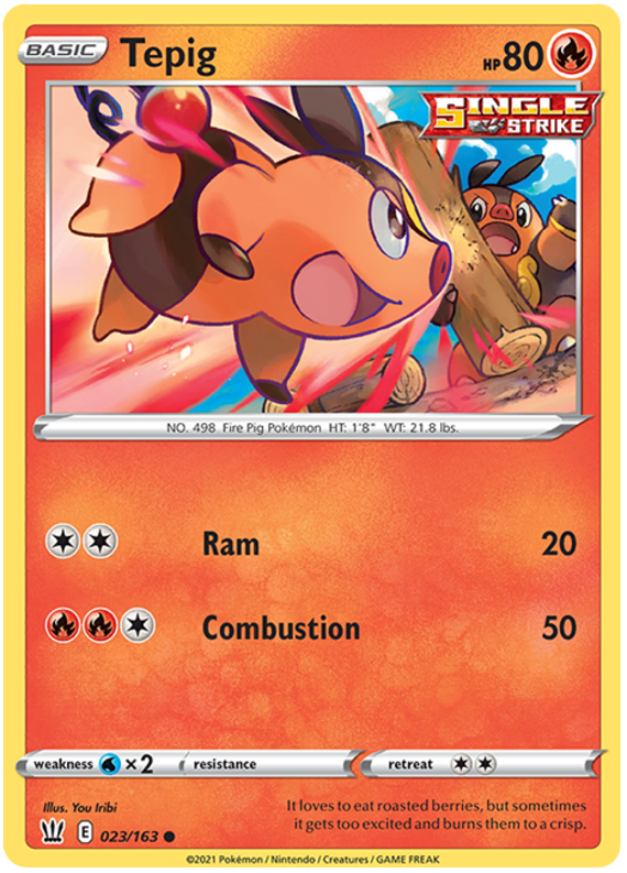 Tepig (023/163) [Sword & Shield: Battle Styles] | Exor Games Dartmouth