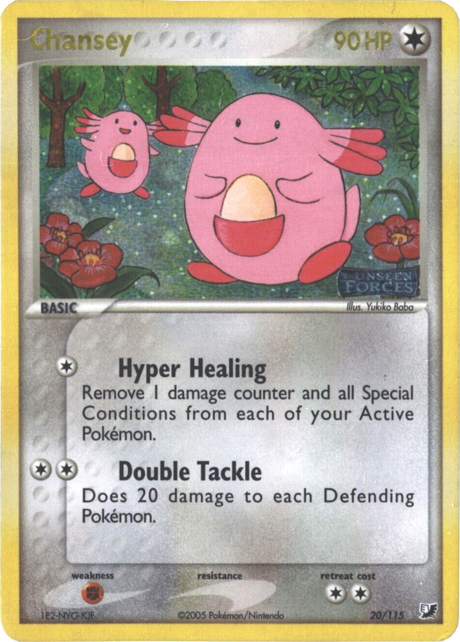Chansey (20/115) (Stamped) [EX: Unseen Forces] | Exor Games Dartmouth