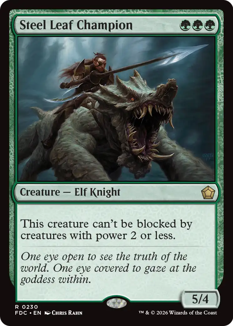 Steel Leaf Champion [Foundations Commander] | Exor Games Dartmouth