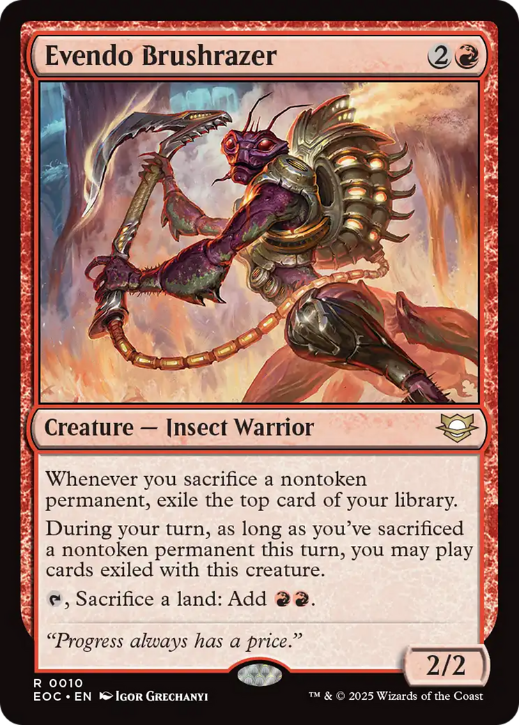 Evendo Brushrazer [Edge of Eternities Commander] | Exor Games Dartmouth