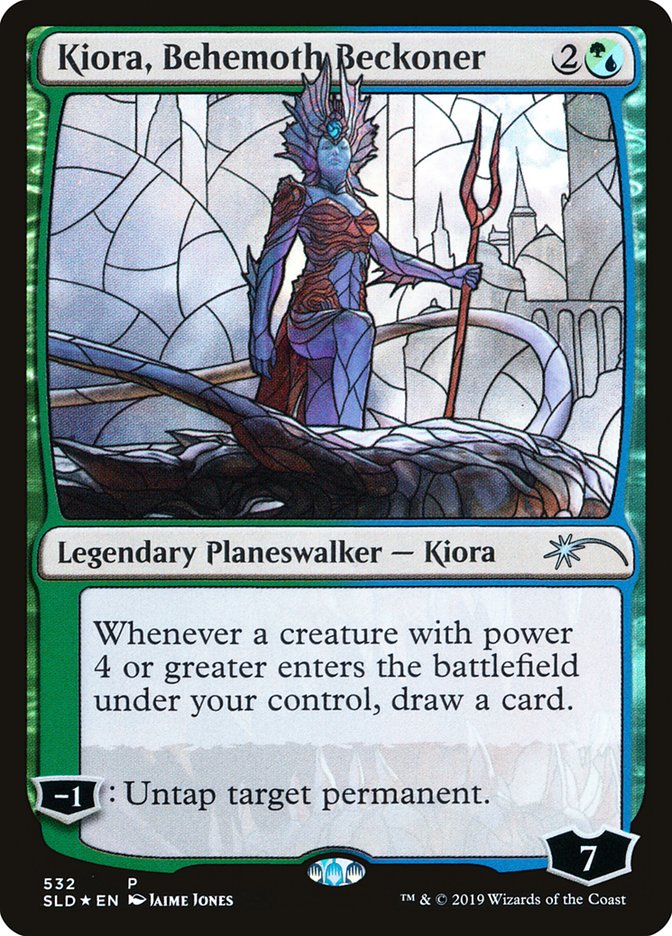 Kiora, Behemoth Beckoner (Stained Glass) [Secret Lair Drop Promos] | Exor Games Dartmouth