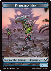 Elemental (0021) // Phyrexian Myr Double-Sided Token [Secrets of Strixhaven Commander Tokens] | Exor Games Dartmouth
