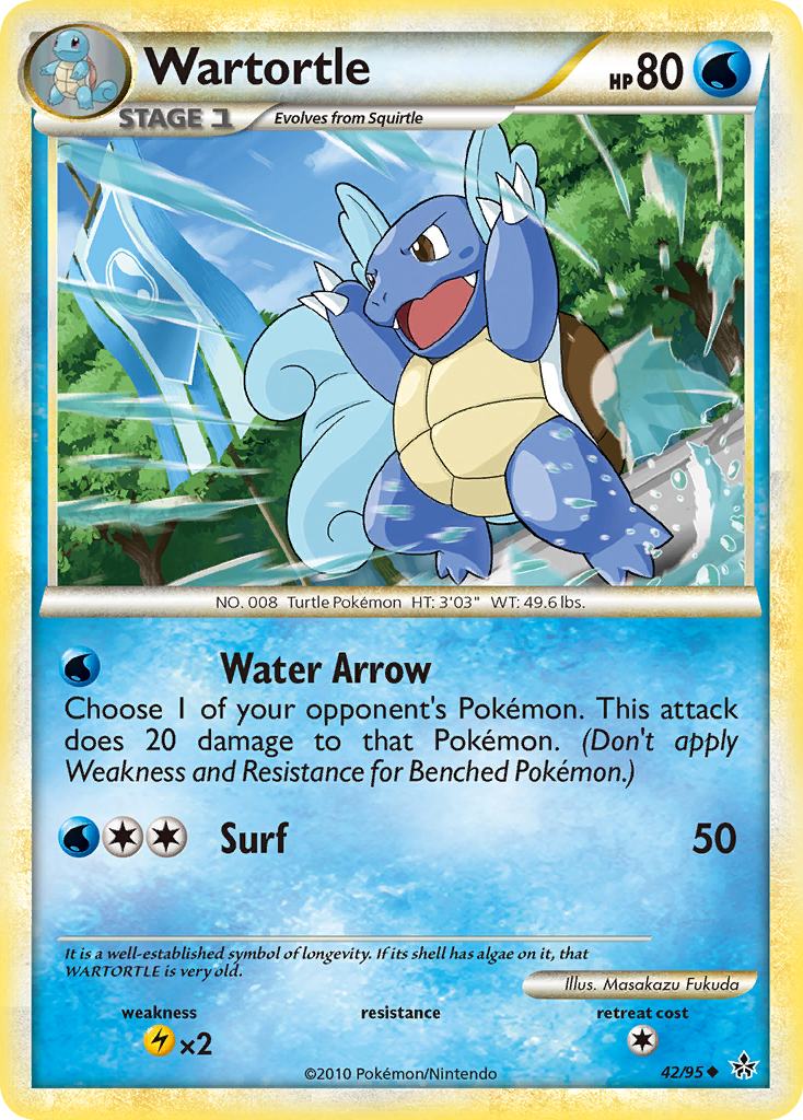 Wartortle (42/95) [HeartGold & SoulSilver: Unleashed] | Exor Games Dartmouth